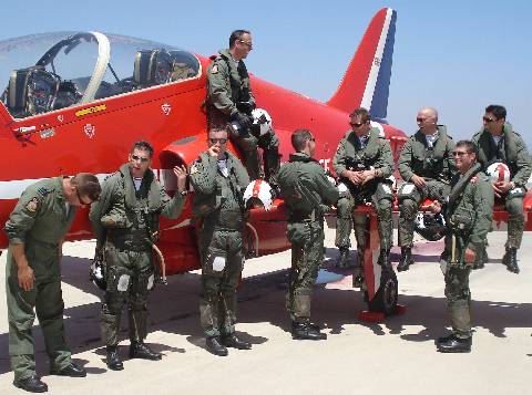 Mike Ling (third from the right) as 'Red 7' in 2009
