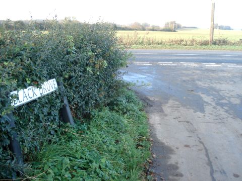 The crashsite of SX923 is at the top of this lane (photographed by Malcolm Brooke)